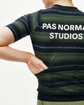PAS NORMAL STUDIOS Women's Essential Jersey - Light Olive Stripe