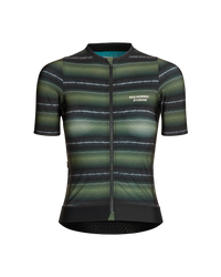 PAS NORMAL STUDIOS Femme Essential Maillot - Light Olive Stripe