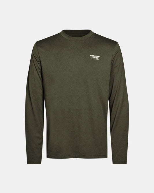 PAS NORMAL STUDIOSBalance Long Sleeve TShirt - Dark Olive