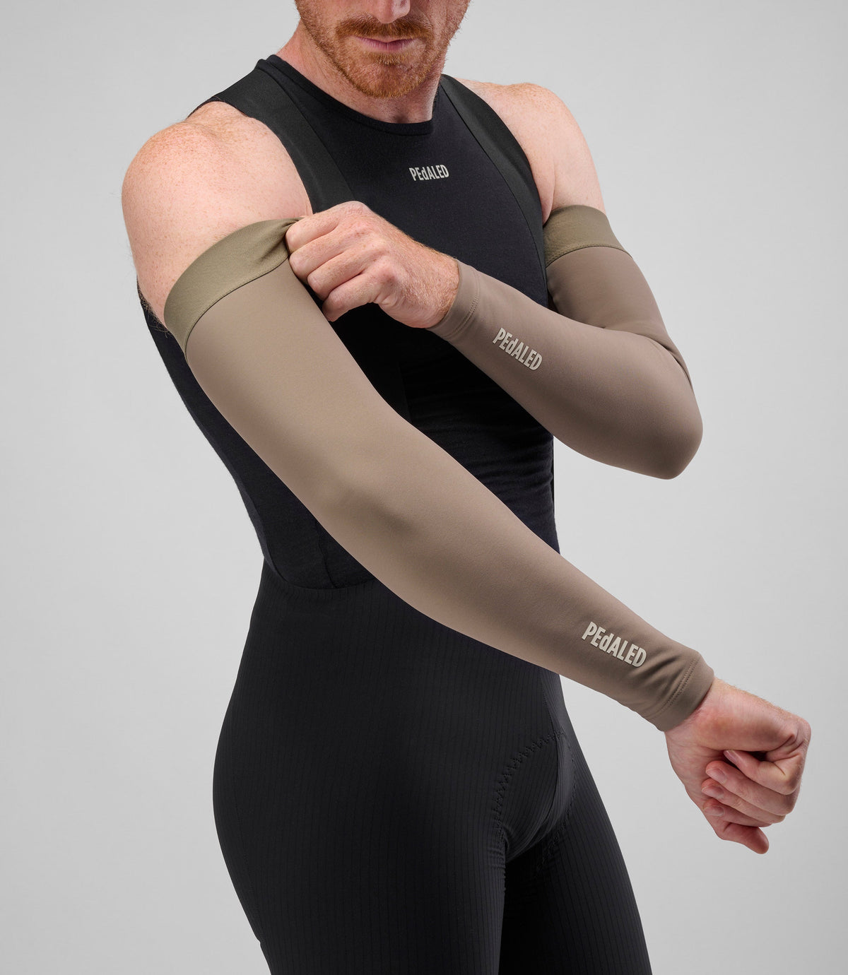 PEDALED ELEMENT ARM WARMERS - STONE GRAY
