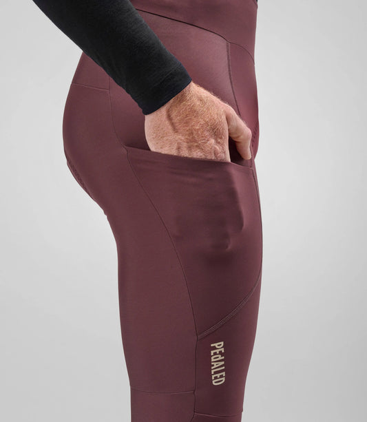 PEDALED ELEMENT BIB TIGHTS - RAISIN PURPLE
