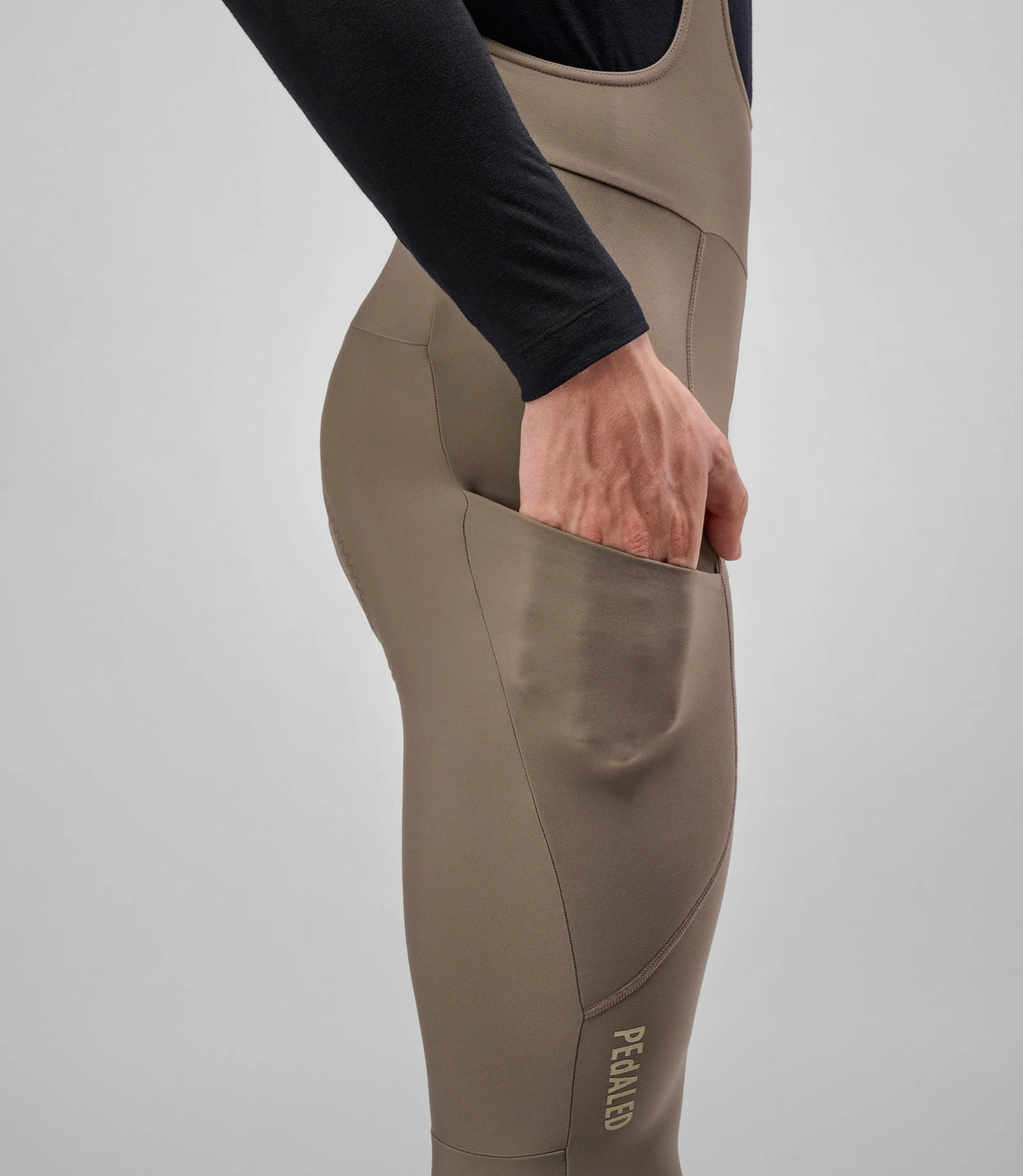 PEDALED ELEMENT BIB TIGHTS - STONE GRAY