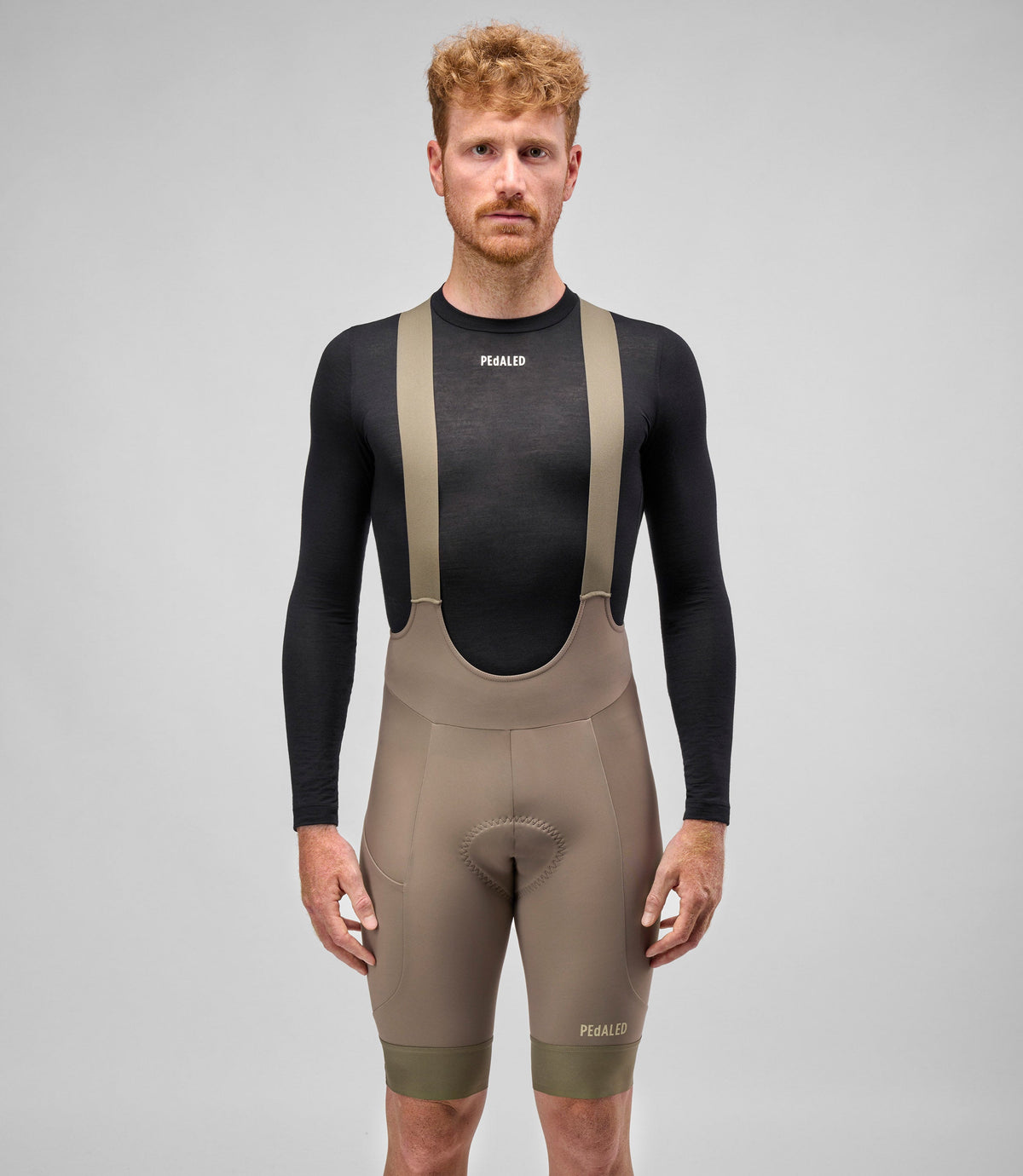 PEDALED ELEMENT THERMAL BIB SHORT - STONE GRAY