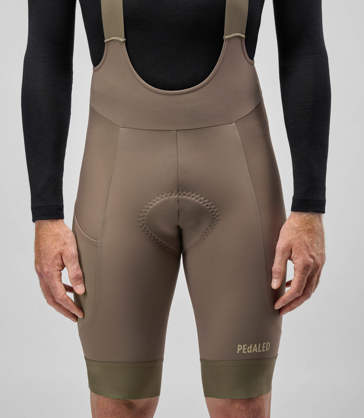 PEDALED ELEMENT THERMAL BIB SHORT - STONE GRAY
