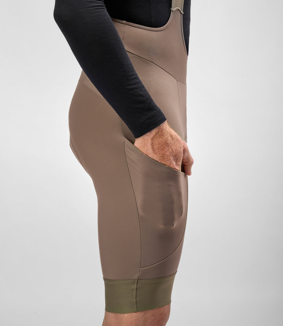 PEDALED ELEMENT THERMAL BIB SHORT - STONE GRAY