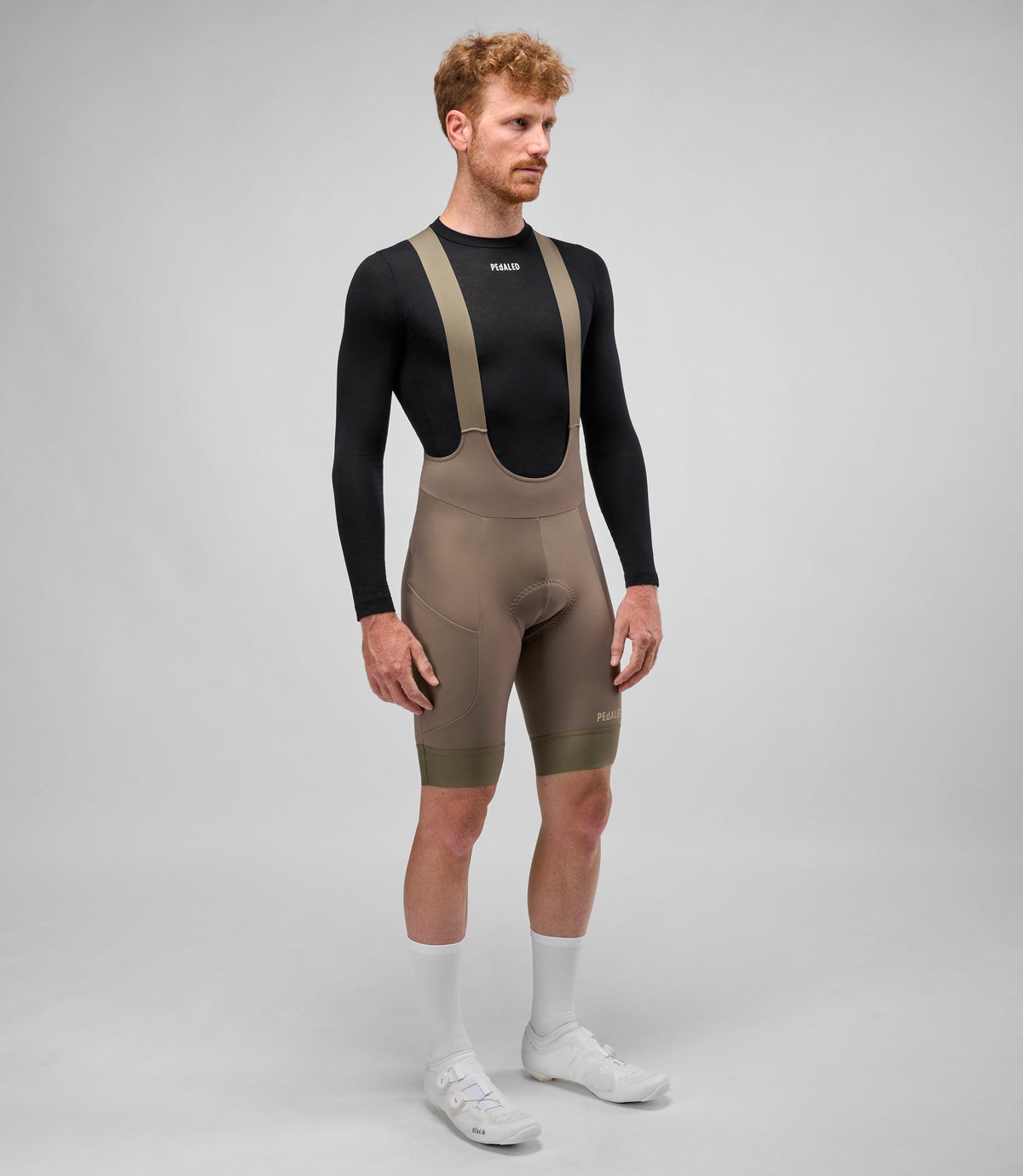 PEDALED ELEMENT THERMAL BIB SHORT - STONE GRAY