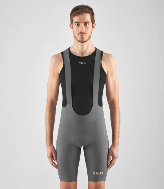 PEDALED Element Lightweight Cycling Bib Shorts - Grey