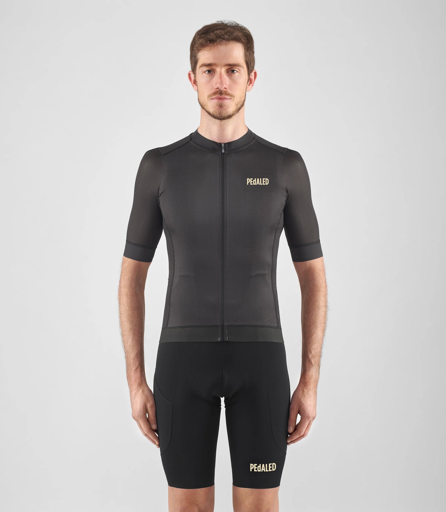 PEDALED Element Mesh Cycling Jersey - Charcoal Gray