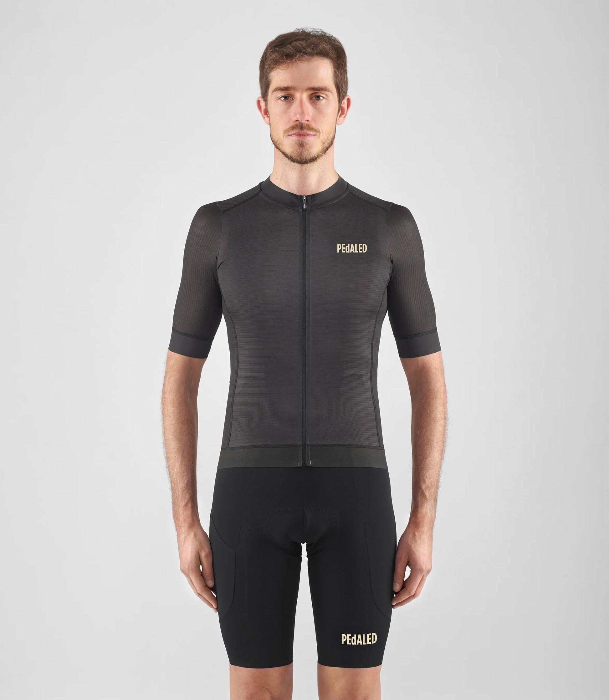 PEDALED Element Mesh Cycling Jersey - Charcoal Gray