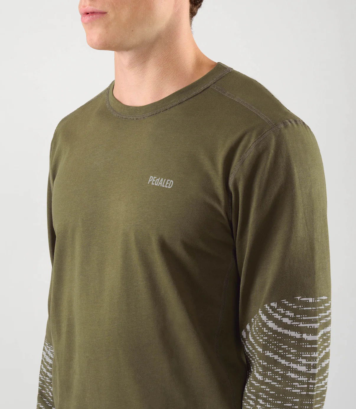 PEDALED Lifewear Double Face Long Sleeve Tee - Military Green