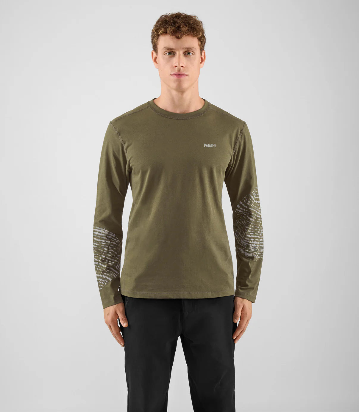 PEDALED Lifewear Double Face Long Sleeve Tee - Military Green