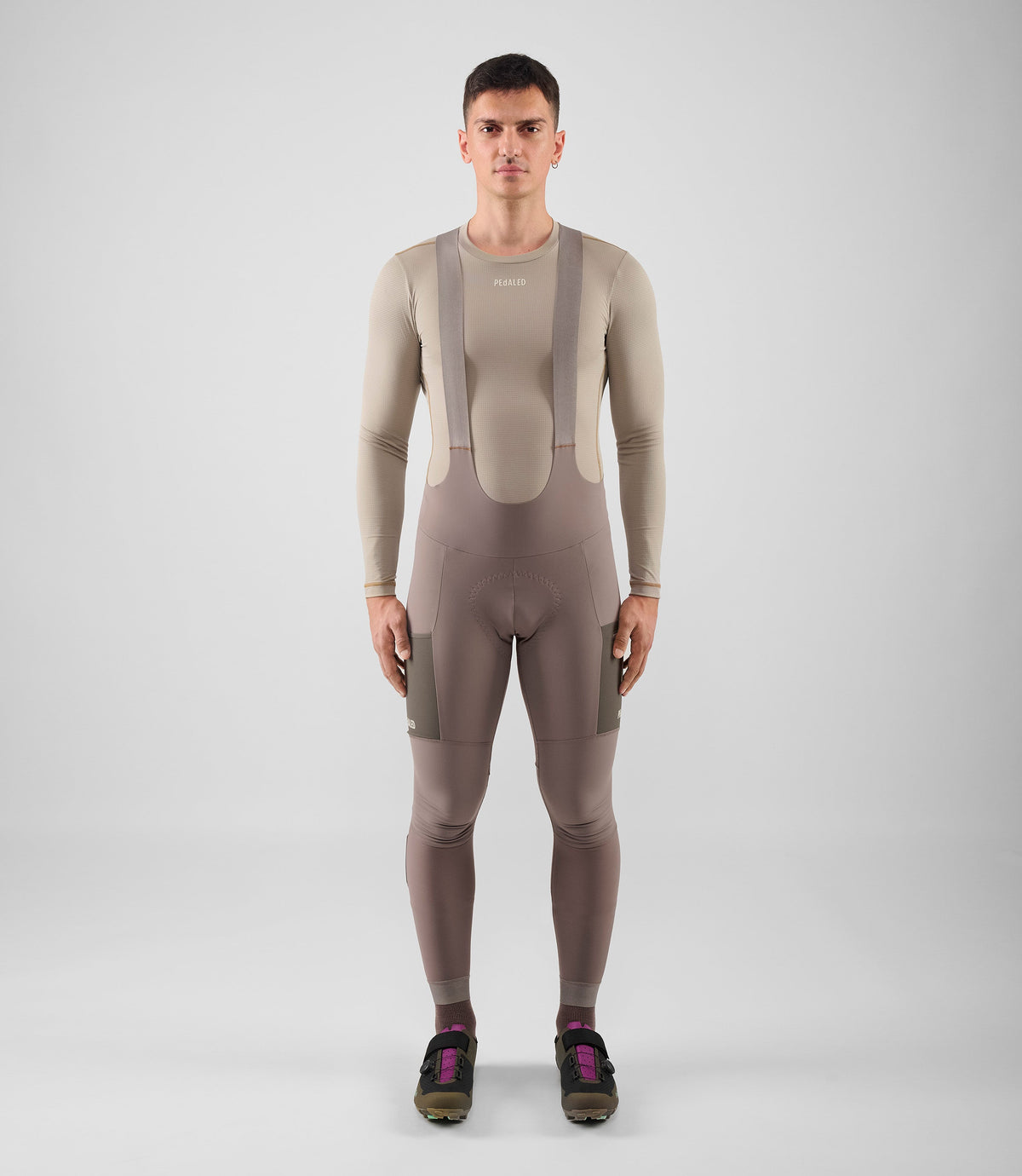 PEDALED ODYSSEY BIB TIGHTS - LIGHT GREY