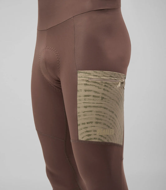 PEDALED ODYSSEY BIB TIGHTS - WALNUT