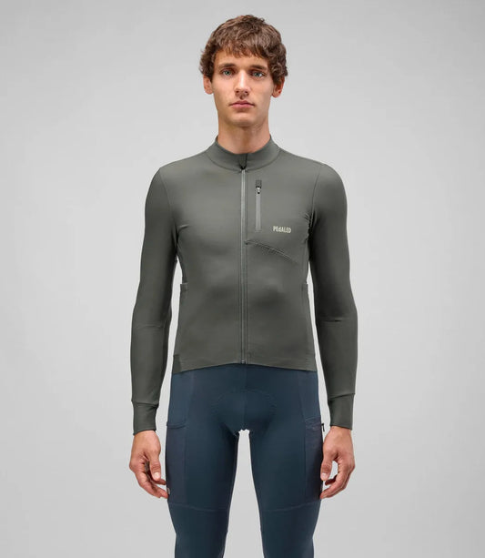 PEDALED ODYSSEY LONG SLEEVE JERSEY - CHARCOAL GRAY