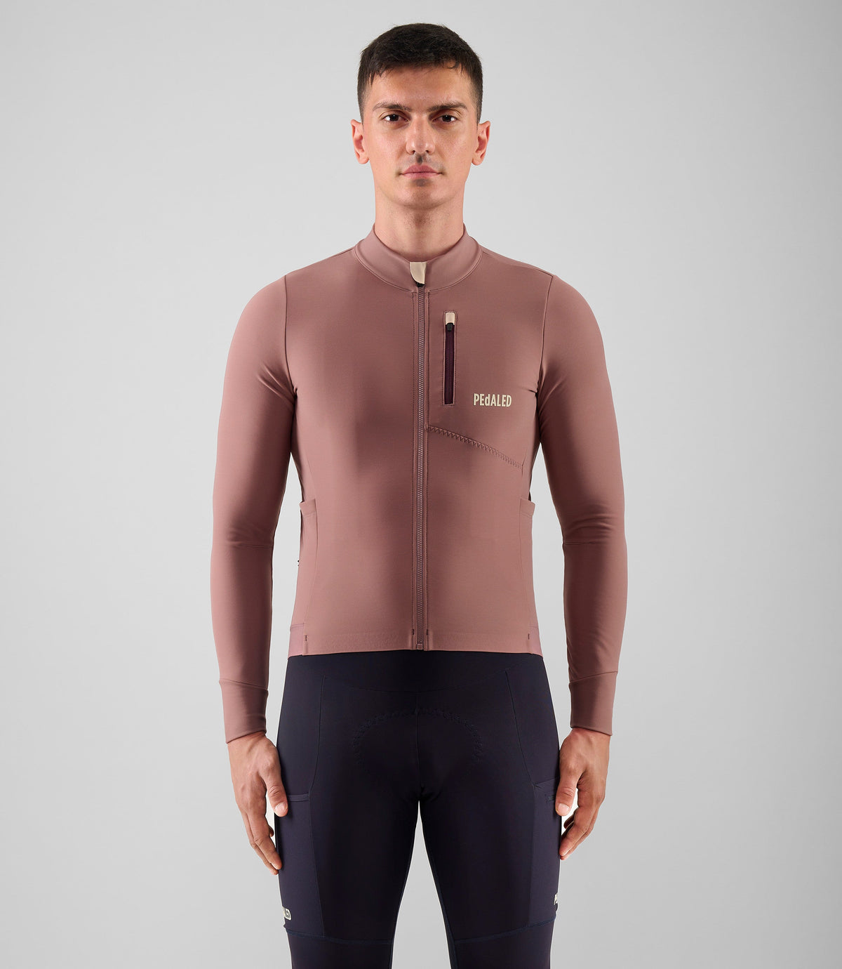 PEDALED ODYSSEY LONG SLEEVE JERSEY - DARK ROSE