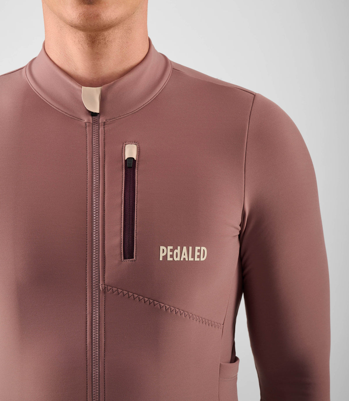 PEDALED ODYSSEY LONG SLEEVE JERSEY - DARK ROSE