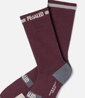 PEDALED ODYSSEY Merino Reflective Socks - Raisin Purple