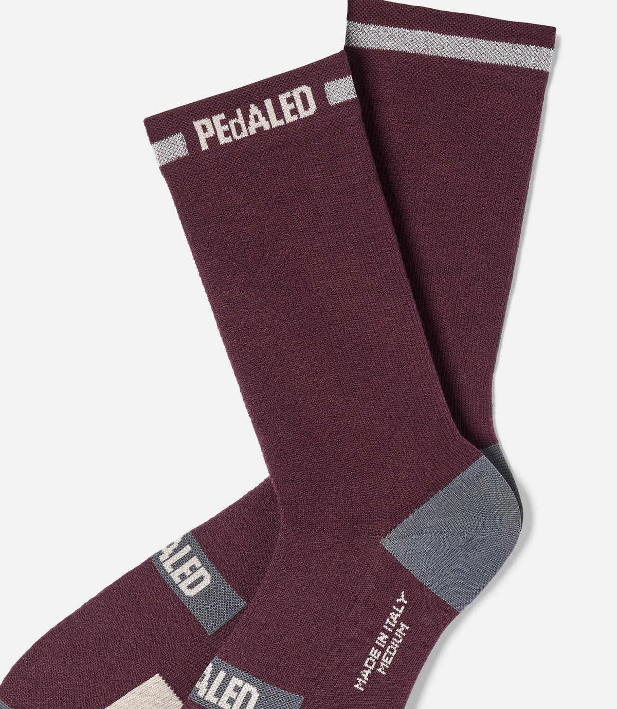 PEDALED ODYSSEY Merino Reflective Socks - Raisin Purple