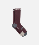 PEDALED ODYSSEY Merino Reflective Socks - Raisin Purple