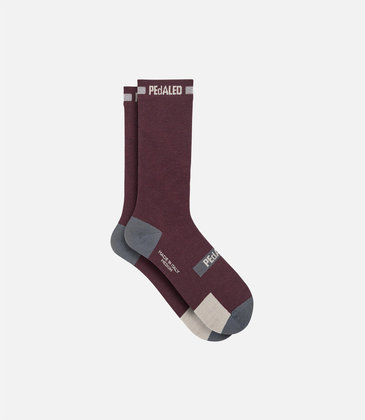 PEDALED ODYSSEY Merino Reflective Socks - Raisin Purple