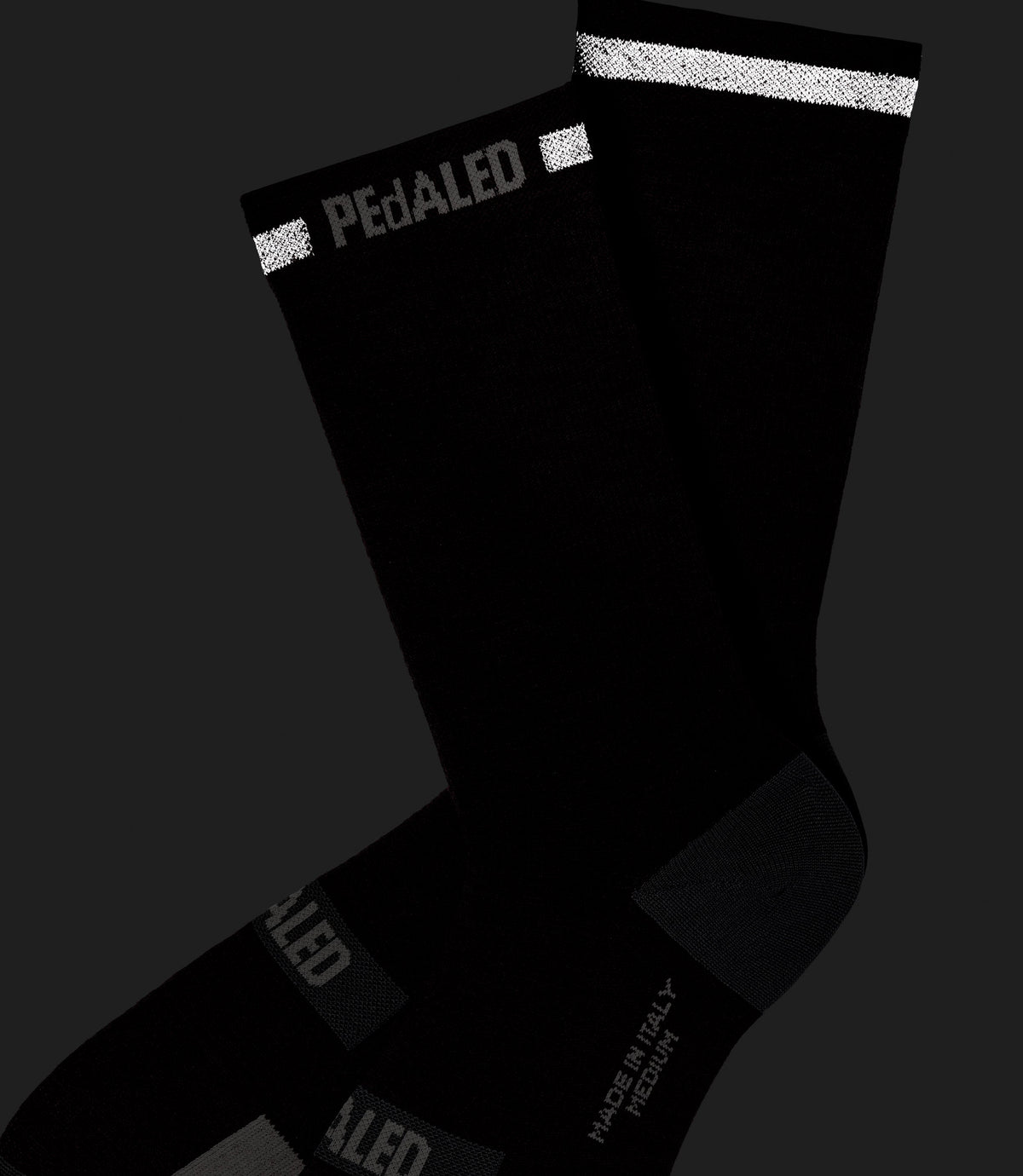 PEDALED ODYSSEY Merino Reflective Socks - Raisin Purple