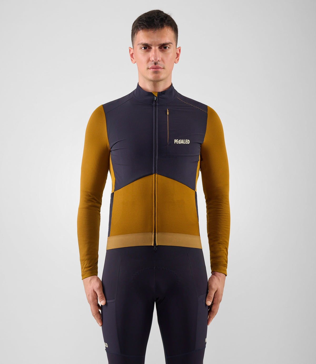 PEDALED ODYSSEY WINDBLOCK MERINO JERSEY - MUSTARD