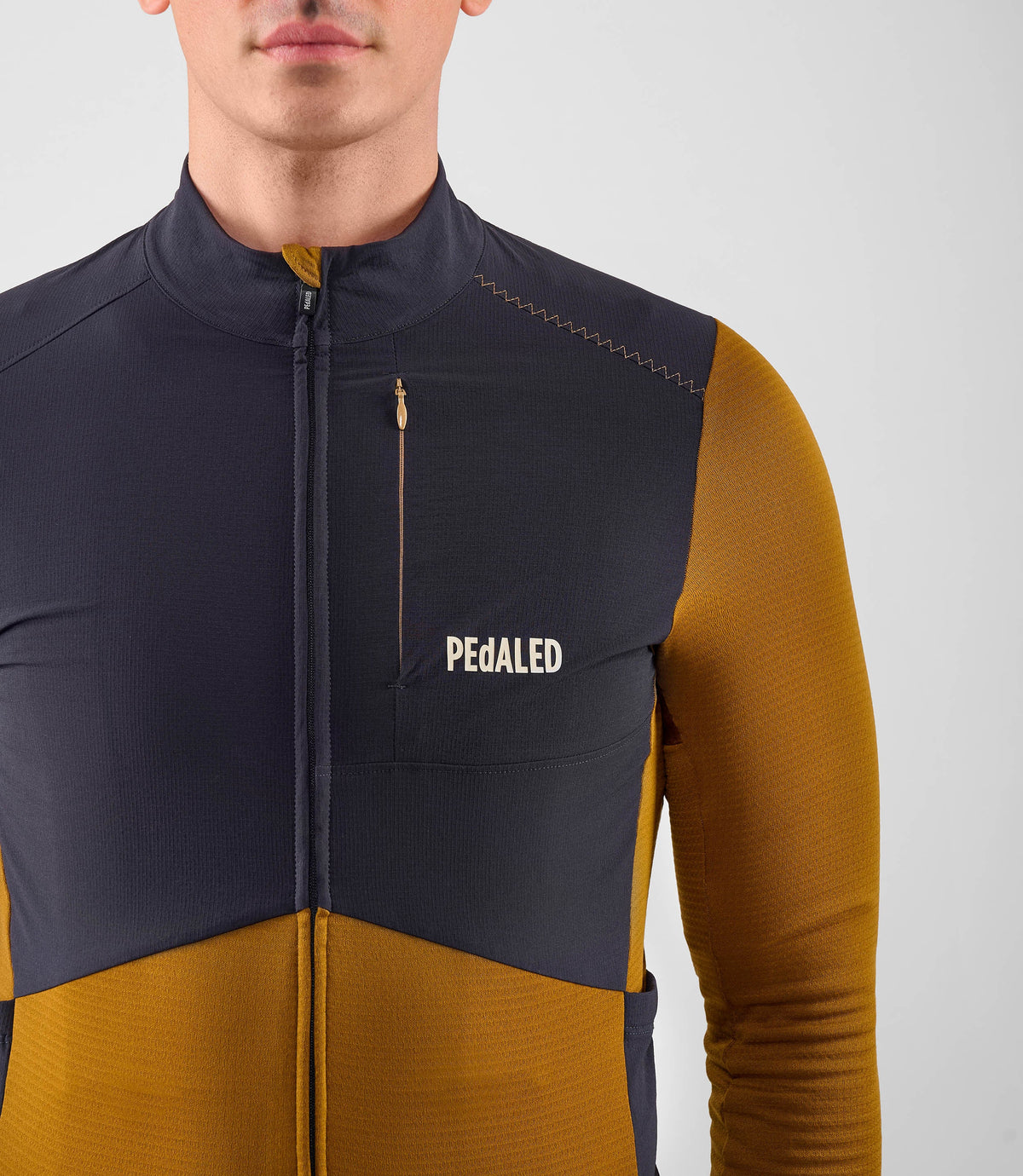 PEDALED ODYSSEY WINDBLOCK MERINO JERSEY - MUSTARD