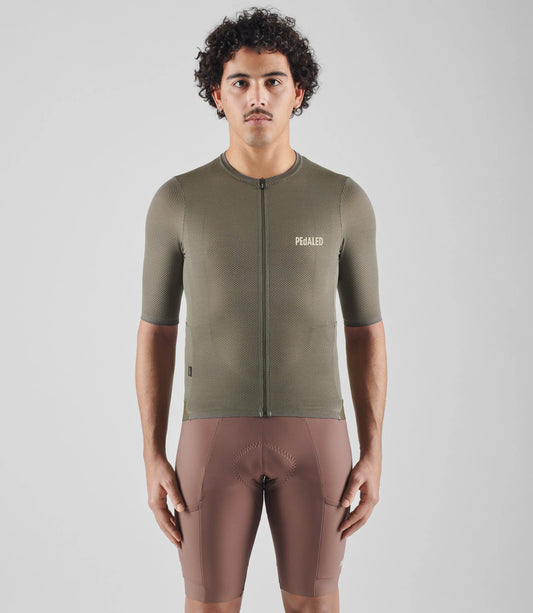 PEDALED Odyssey Delta Cycling Jersey - Military Green