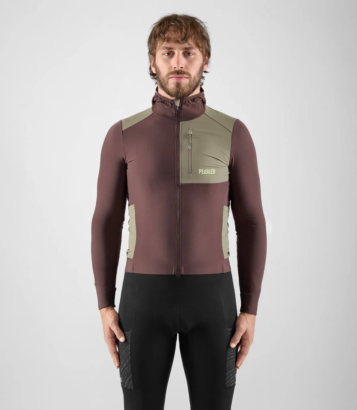 PEDALED Odyssey Hooded Long Sleeve Jersey - Brown