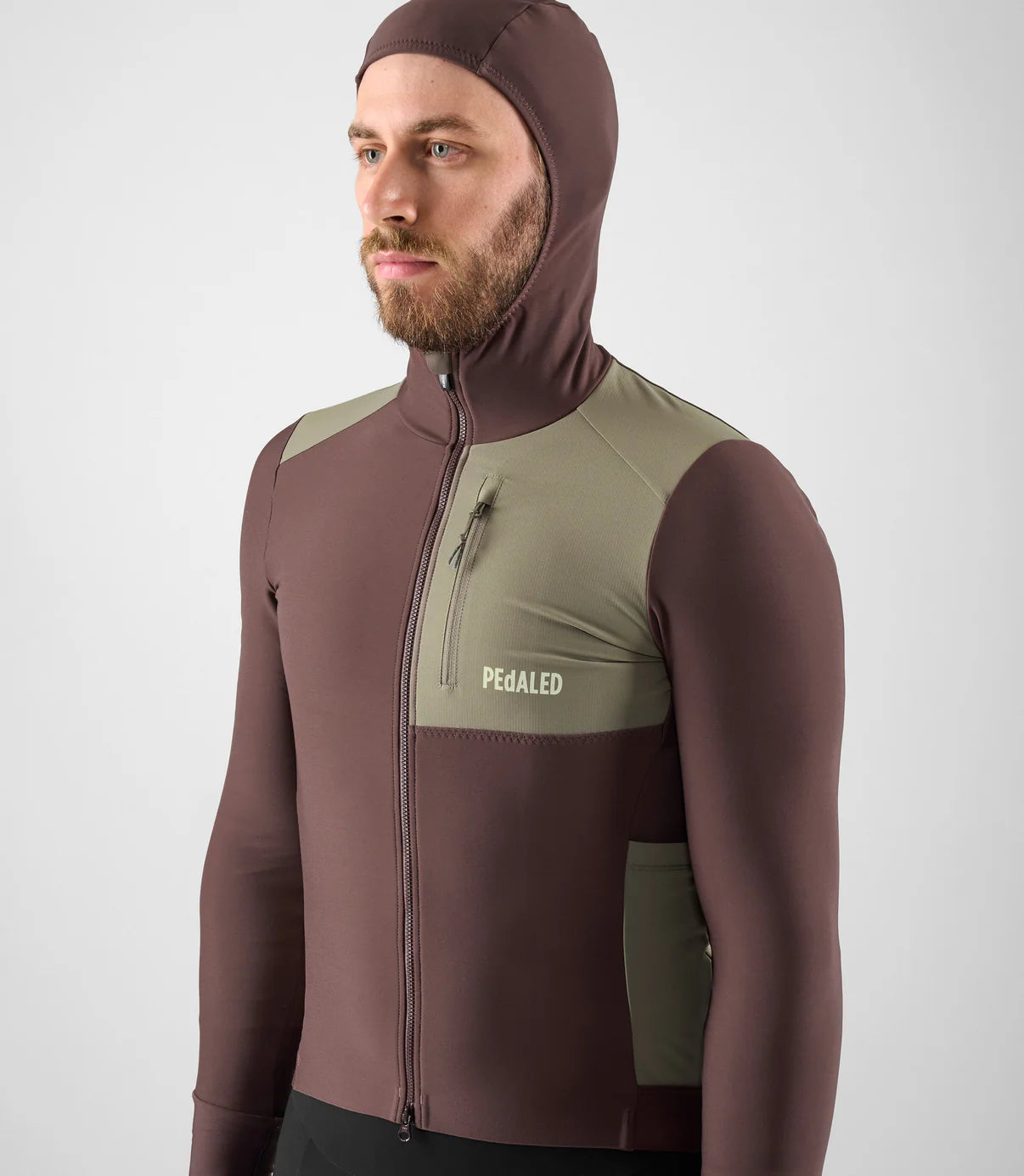 PEDALED Odyssey Hooded Long Sleeve Jersey - Brown