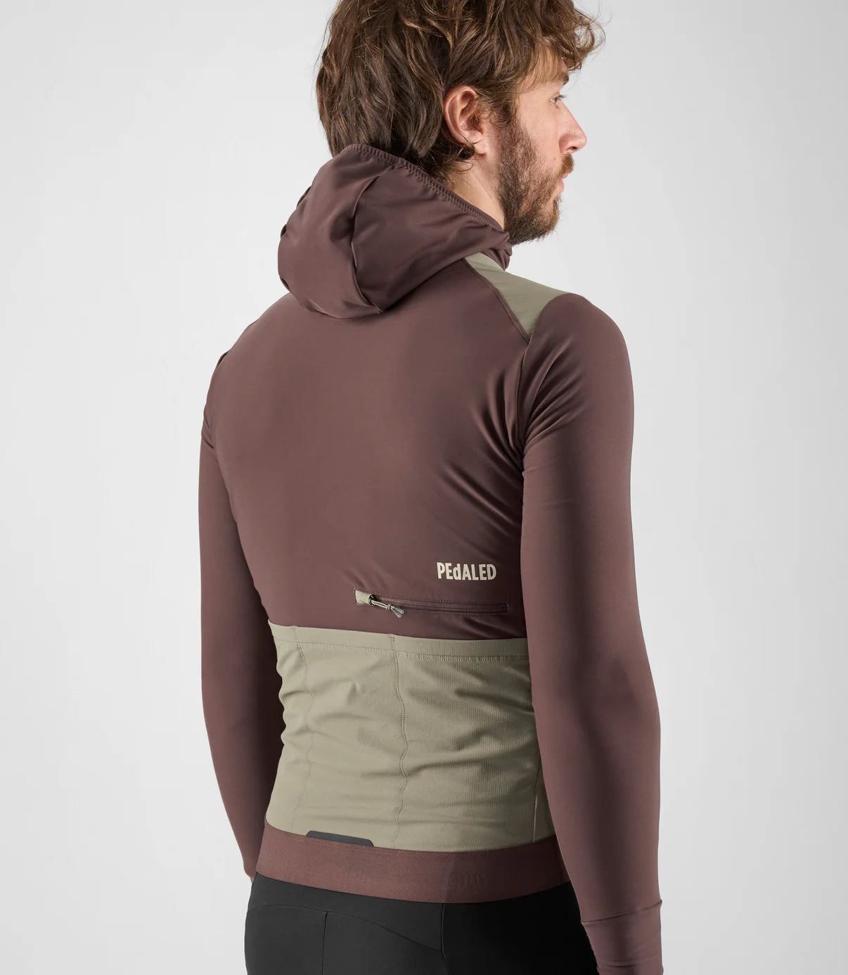 PEDALED Odyssey Hooded Long Sleeve Jersey - Brown