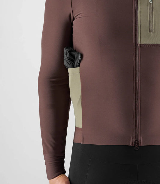 PEDALED Odyssey Hooded Long Sleeve Jersey - Brown