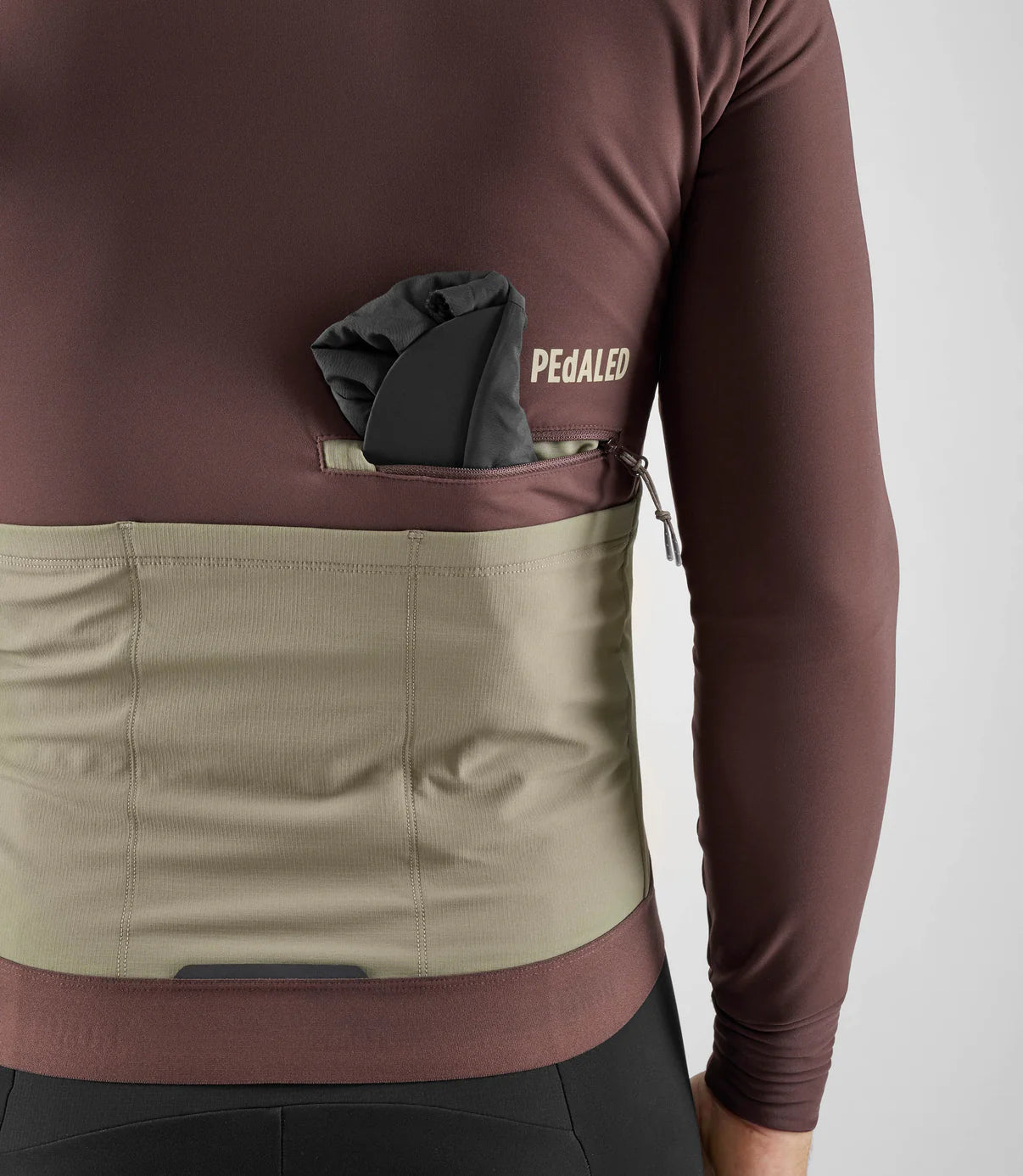 PEDALED Odyssey Hooded Long Sleeve Jersey - Brown