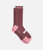 PEDALED Odyssey Merino Reflective Socks - Burgundy