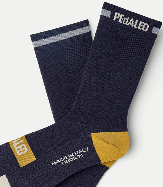 PEDALED Odyssey Merino Reflective Socks - Dark Navy