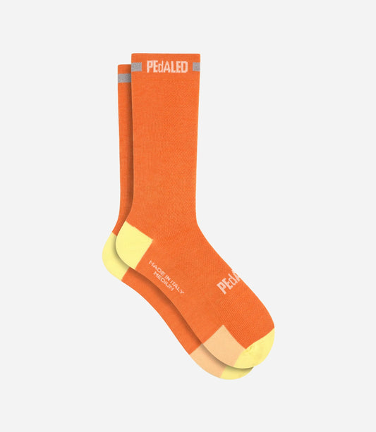 PEDALED Odyssey Merino Reflective Socks - Orange