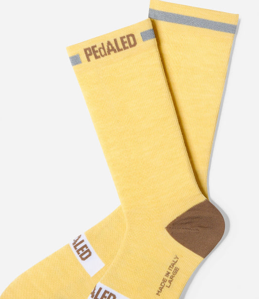 PEDALED Odyssey Merino Reflective Socks - Yellow