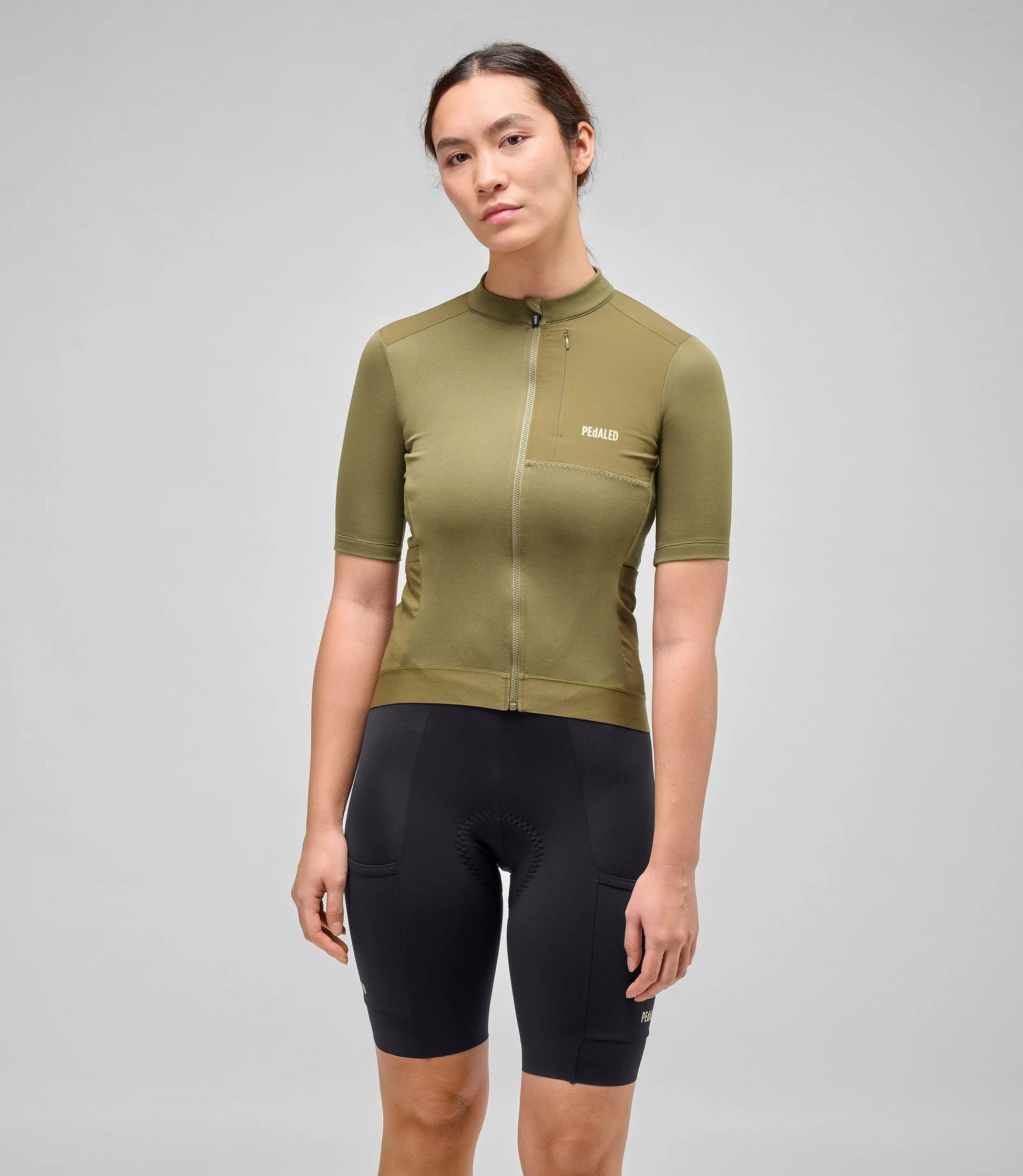 PEDALED Odyssey Merino Damen Trikot - Military Green