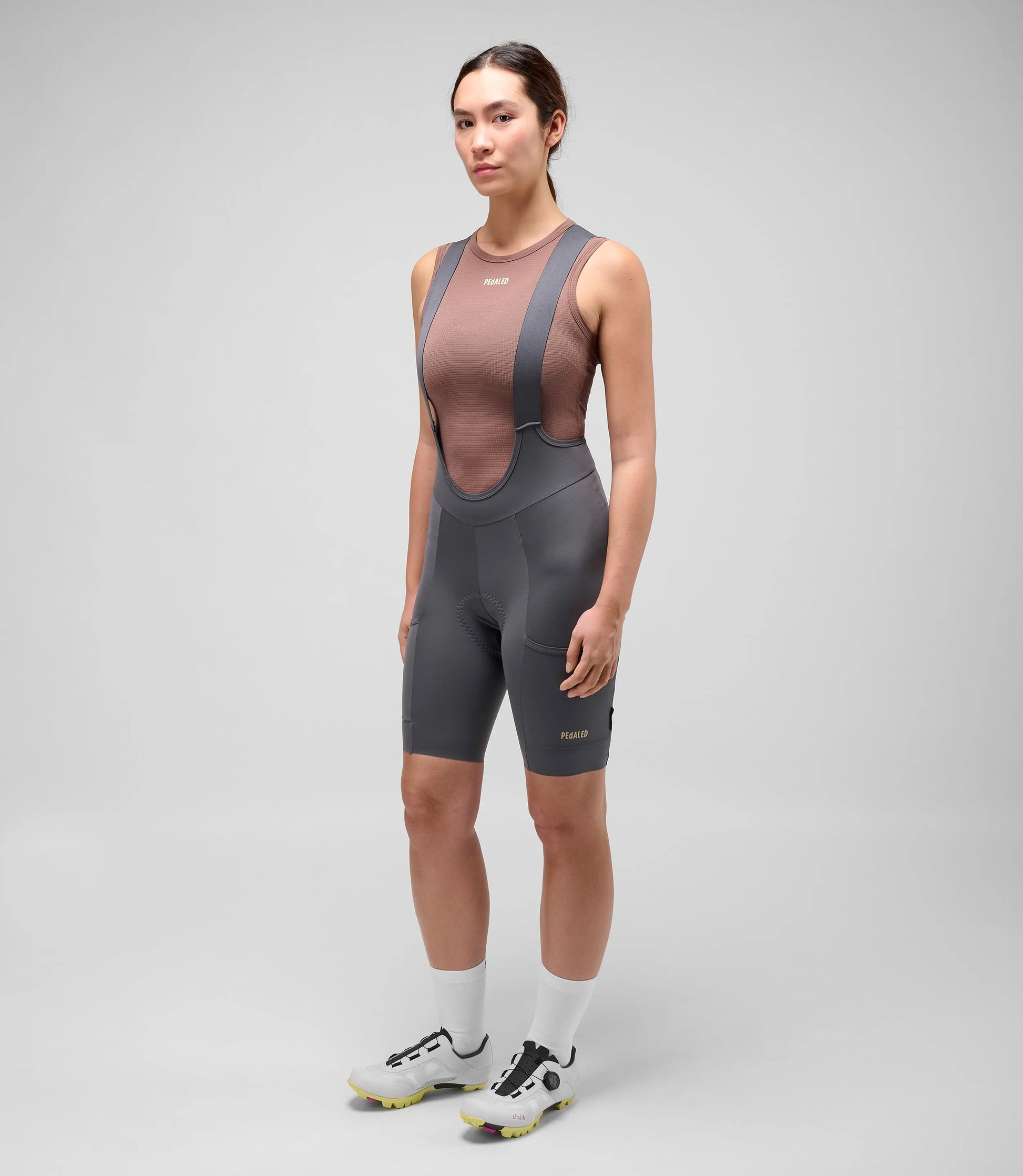 PEDALED Odyssey Training Women Bib Shorts - Grey