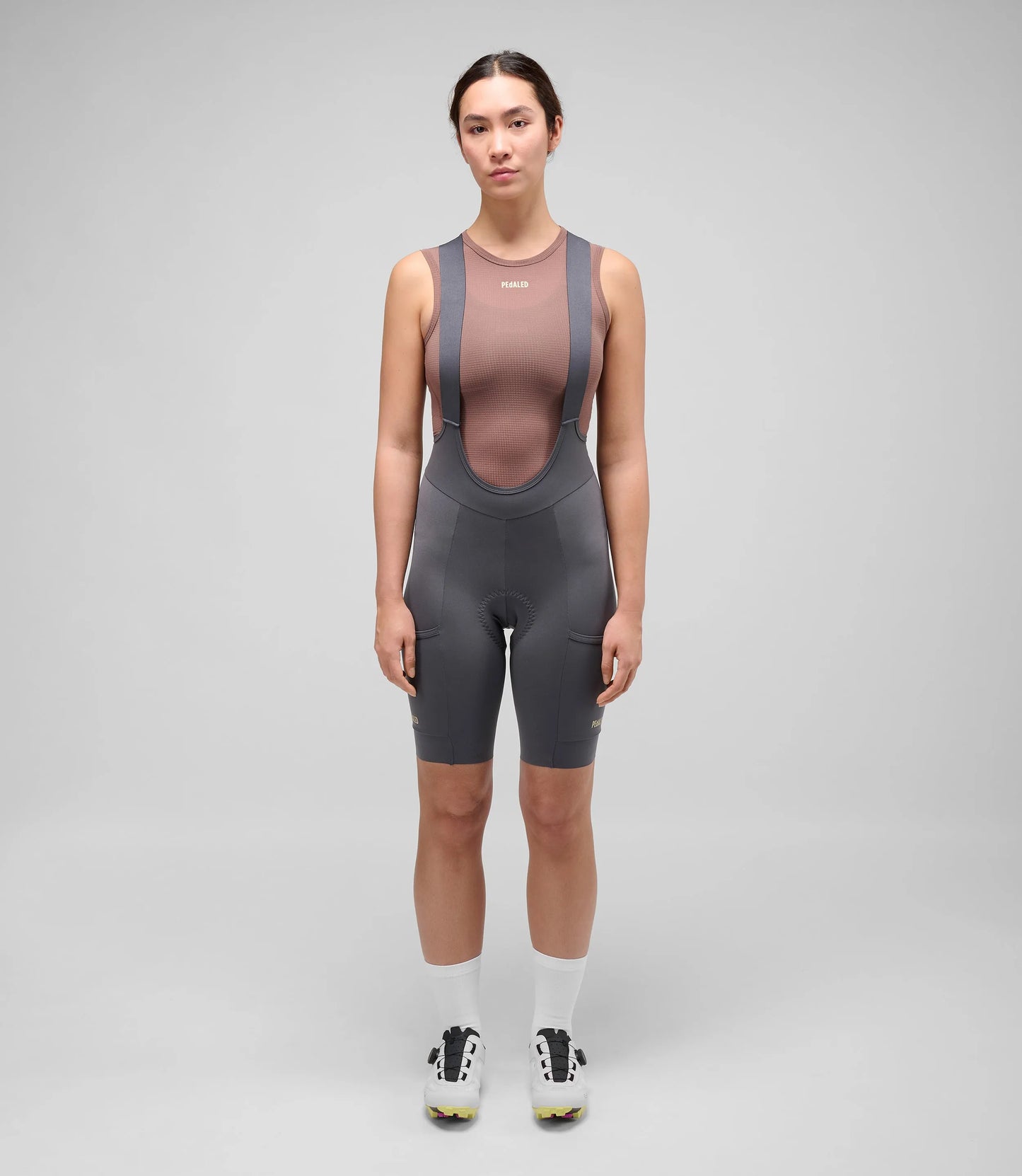 PEDALED Odyssey Training Women Bib Shorts - Grey