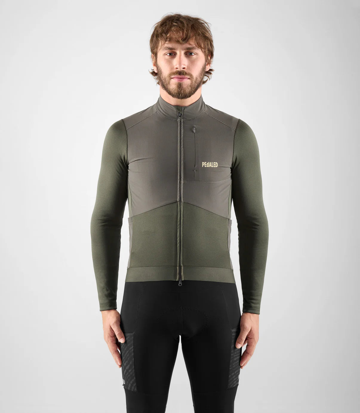 PEDALED Odyssey Windblock Merino Jersey - Grey Ink