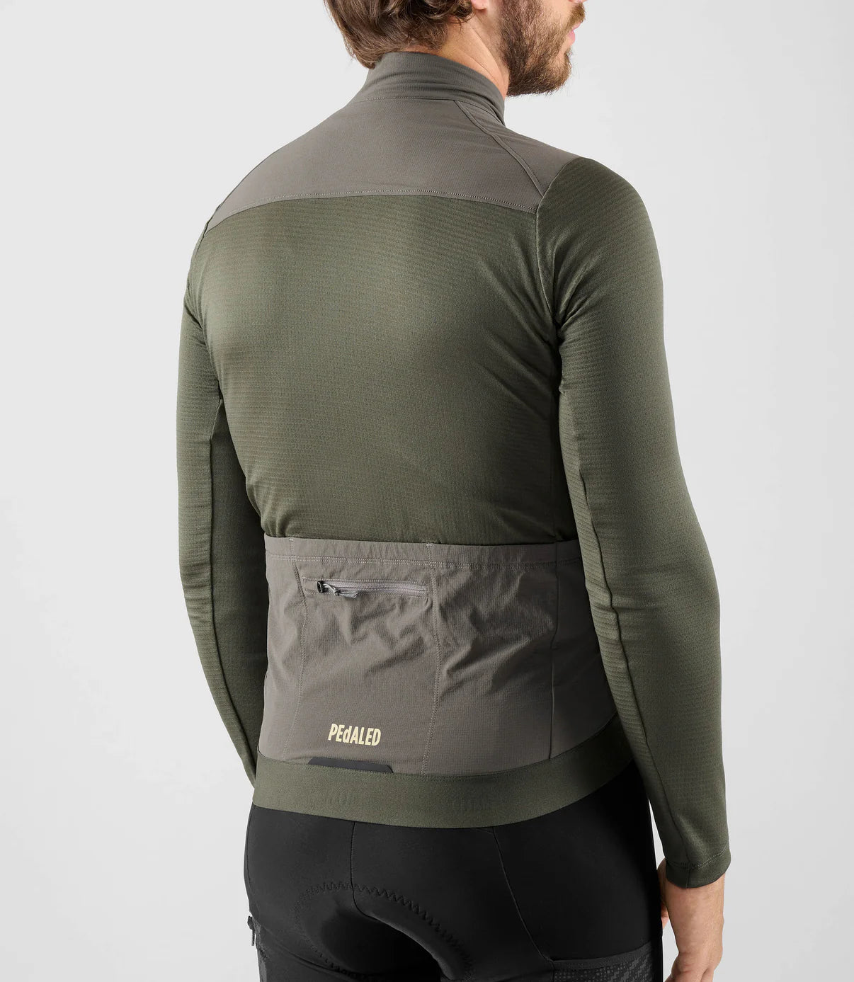 pedaled merino PEdALED Odyssey Windblock Merino Jersey - Grey Ink