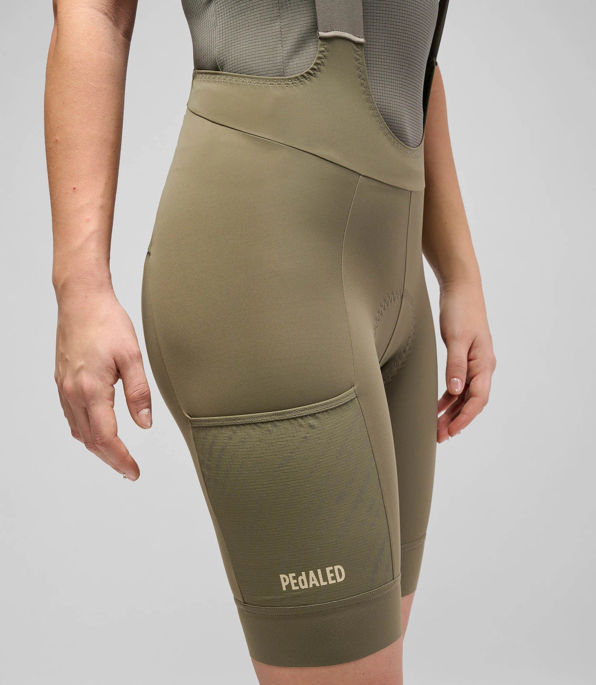 PEDALED Odyssey Women Bib Shorts - Military Green