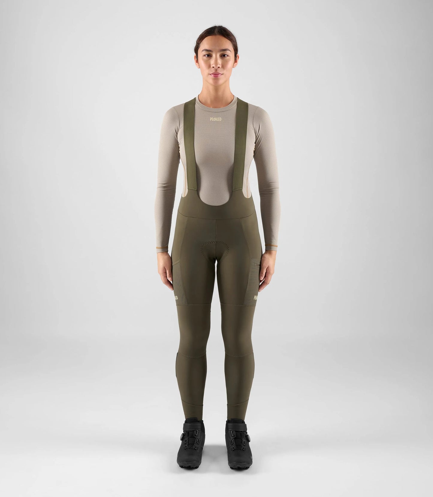 PEDALED Odyssey Women Bib Tight - Military Green