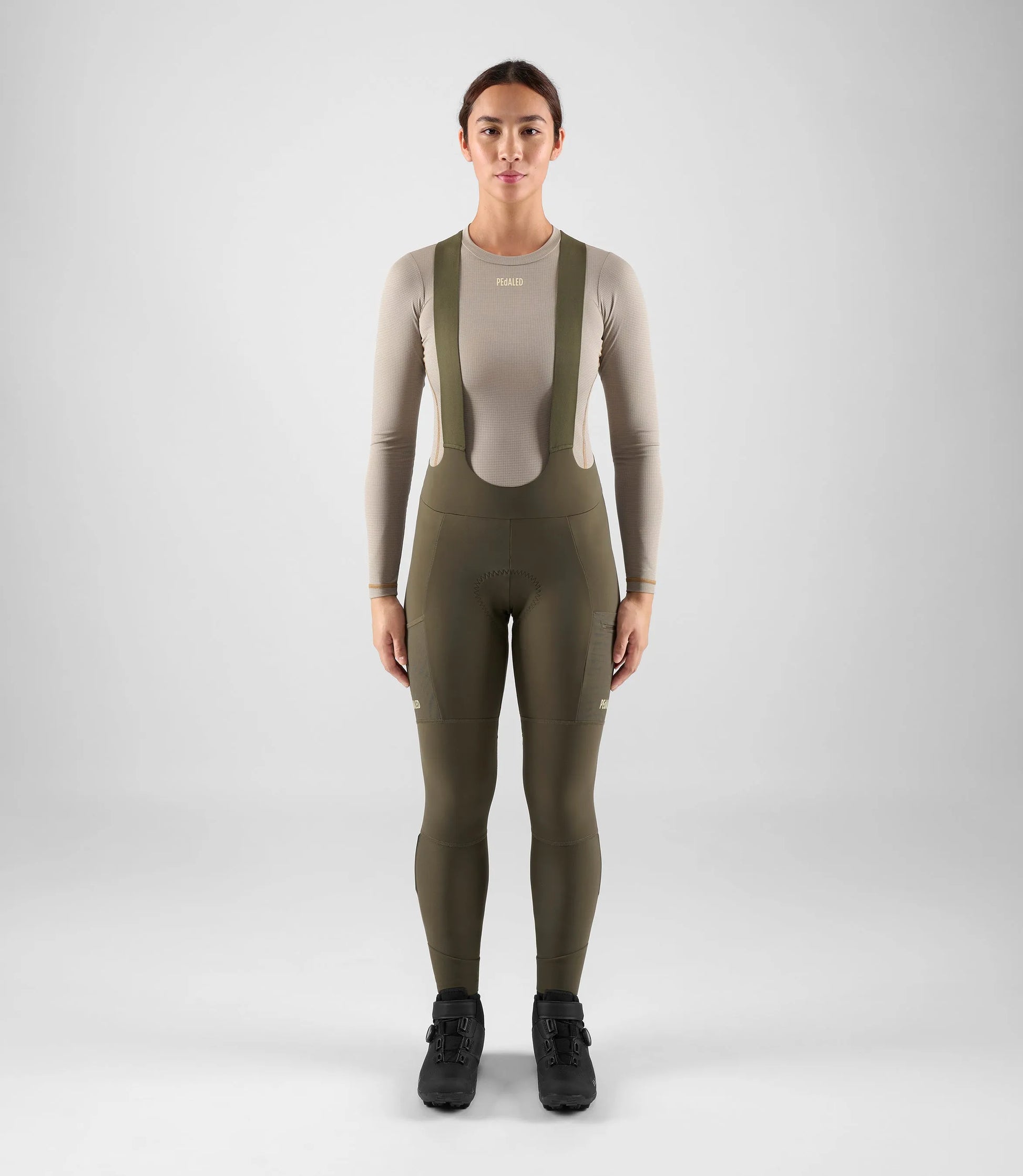 PEDALED Odyssey Women Bib Tight - Military Green
