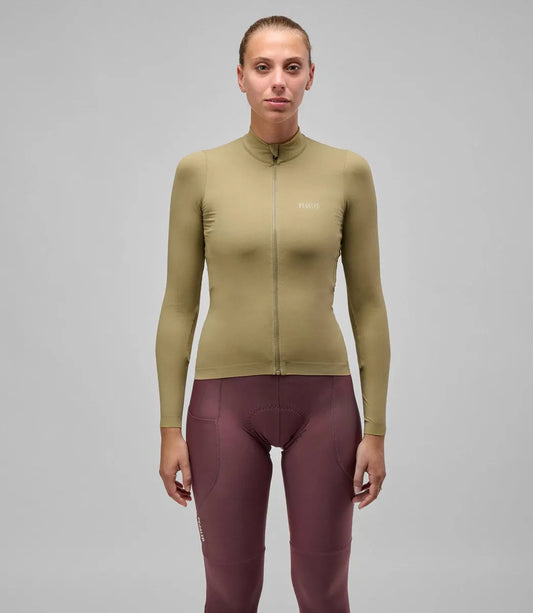 PEDALED WOMEN ELEMENT LONG SLEEVE JERSEY - DRIED HERB