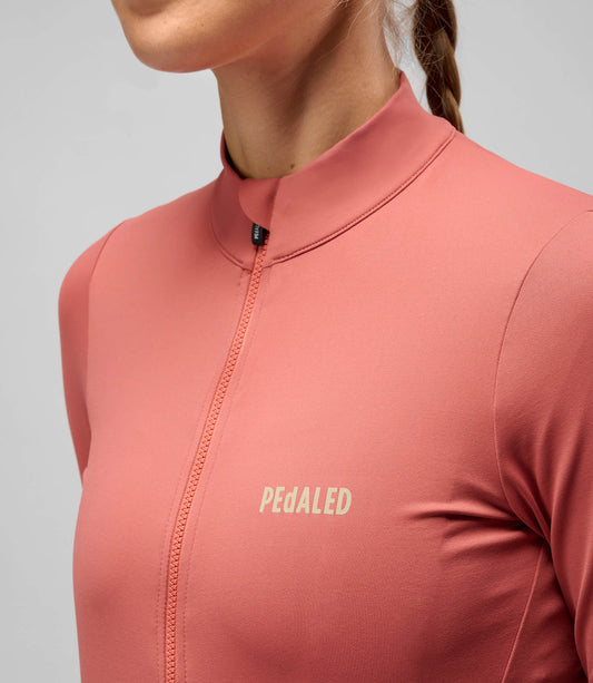 PEDALED WOMEN ELEMENT LONG SLEEVE JERSEY - MARSALA