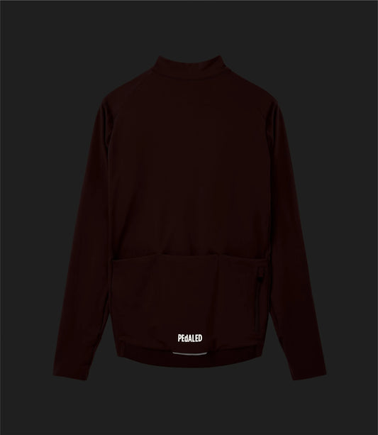 PEDALED WOMEN ELEMENT LONG SLEEVE JERSEY - MARSALA