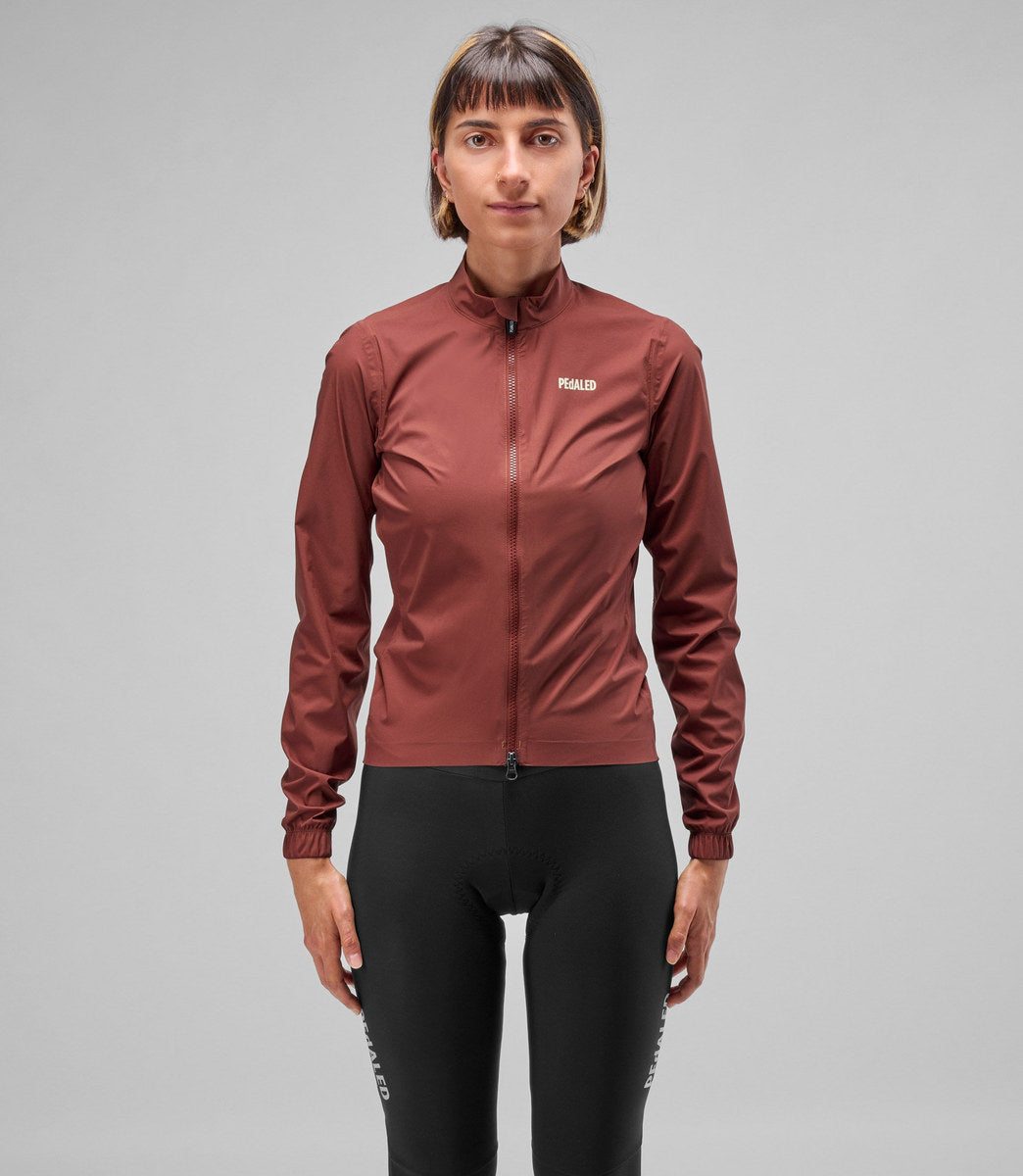 PEDALED WOMEN ELEMENT WATERPROOF JACKET - BORDEAUX