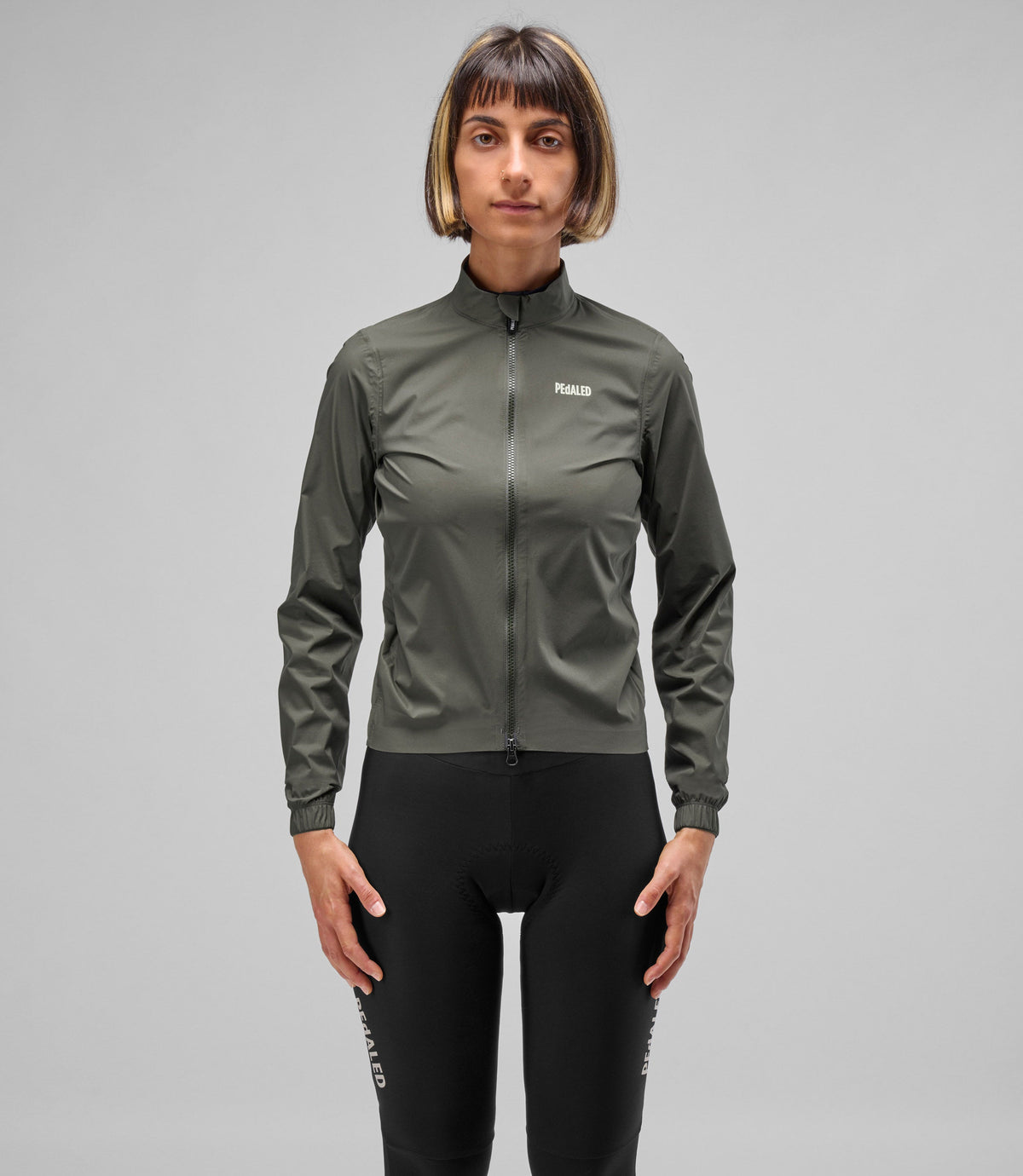 PEDALED WOMEN ELEMENT WATERPROOF JACKET - CHARCOAL GRAY
